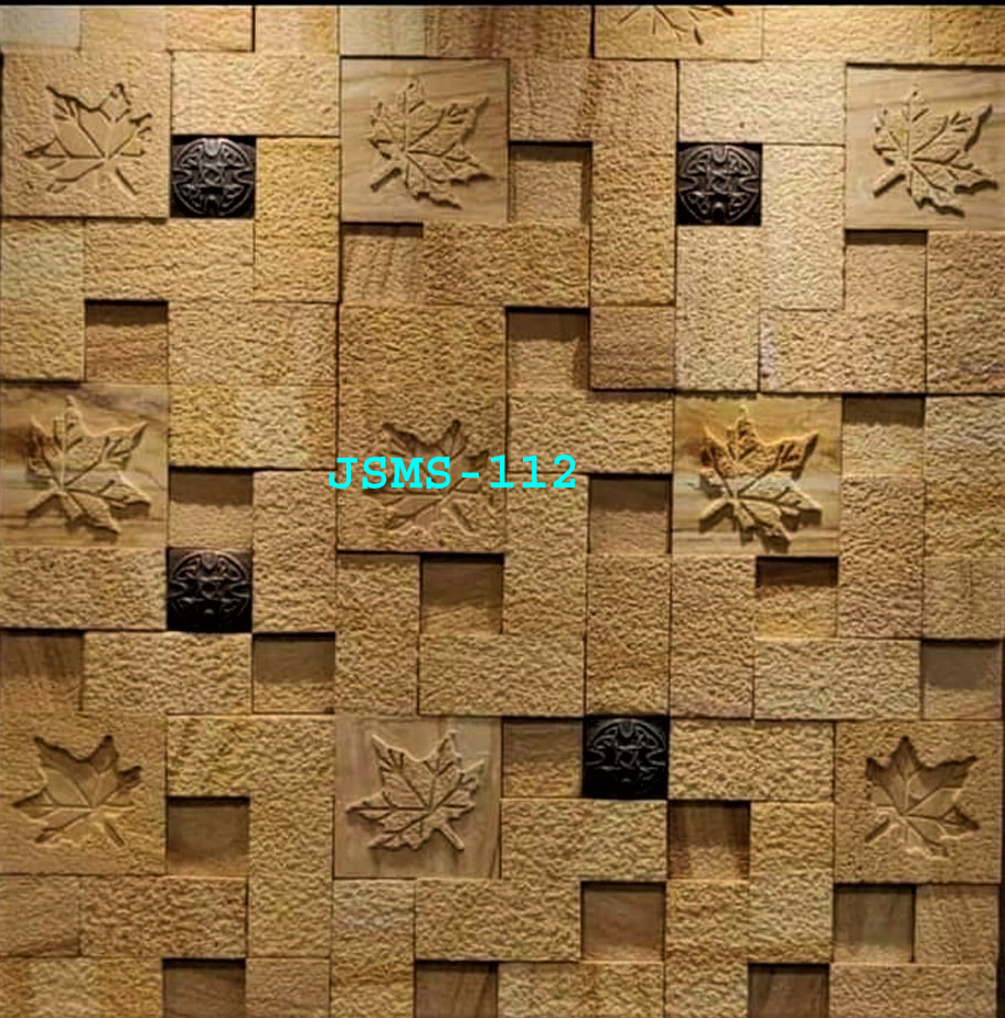  CNC Carving Stone Mosaic Tiles With Brass Metal